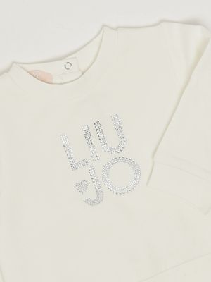 3. Felpa neonata in cotone stretch Bianco Liu Jo hf5018f072