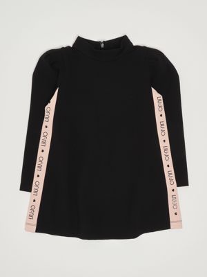 Abito bambina in jersey di viscosa stretch Nero Liu Jo