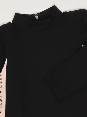 3. Abito bambina in jersey di viscosa stretch Nero Liu Jo kf5038j4882