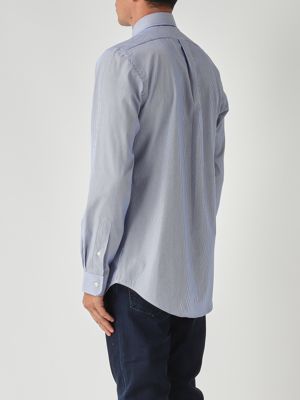 3. Chemise en popeline de coton extensible pour homme Blanc-Marine Polo Ralph Lauren 710928255