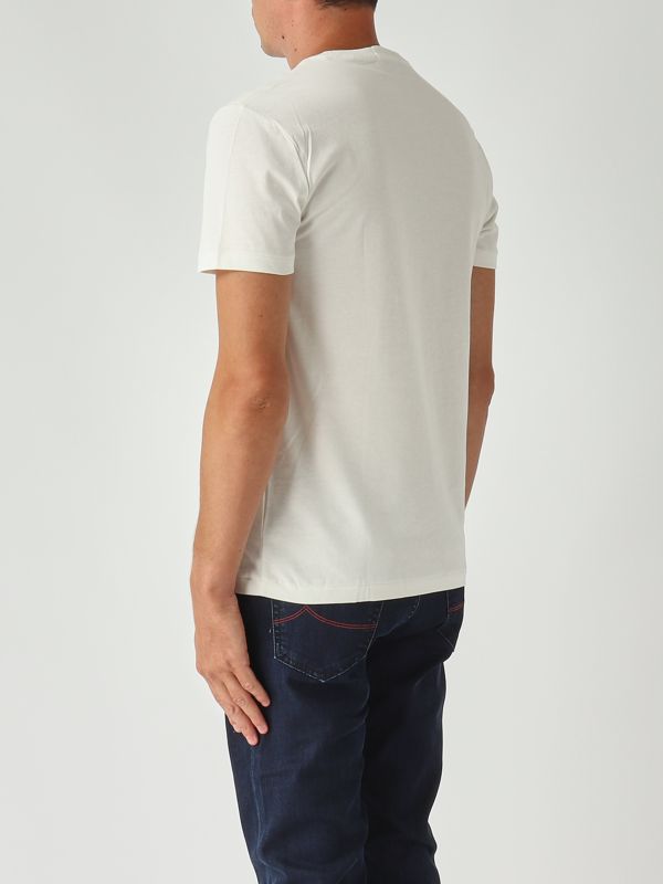 3. Custom slim fit cotton T-shirt for men White Polo Ralph Lauren 710p00085