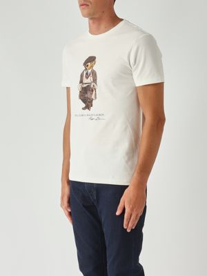 2. T-shirt uomo custom slim fit in cotone Bianco Polo Ralph Lauren 710p00085