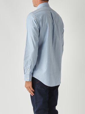 4. Camicia uomo custom fit in cotone Oxford stretch Azzurro Polo Ralph Lauren 710p06688