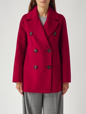Caban virgin wool cloth peacoat for women Purple S Max Mara