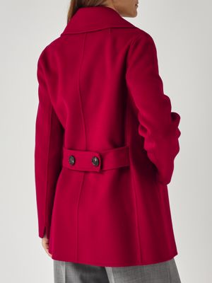 5. Cappotto donna Caban in drap di lana vergine Porpora