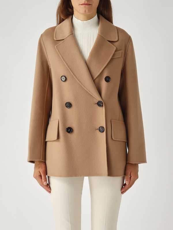 1. Cappotto donna Lukas in drap di lana vergine Camel S Max Mara 2529046011600