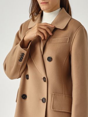5. Cappotto donna Lukas in drap di lana vergine Camel S Max Mara 2529046011600