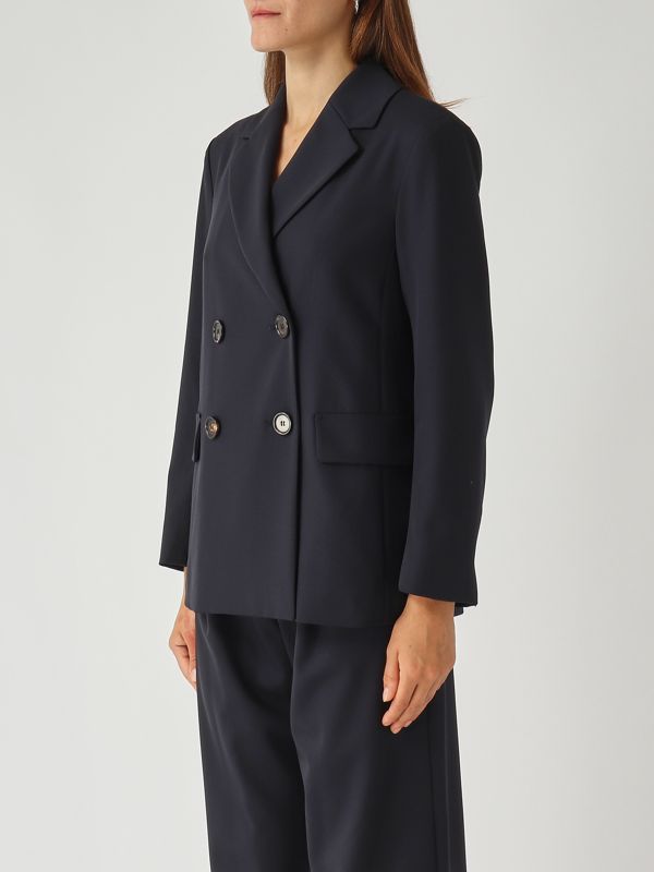3. Blazer de mujer Ester de lana virgen Azul S Max Mara 2529046051600