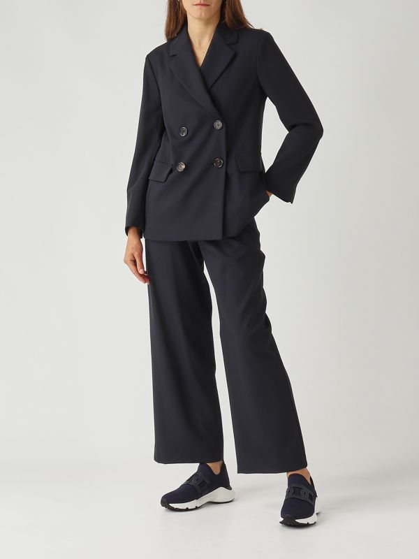 2. Blazer de mujer Ester de lana virgen Azul S Max Mara 2529046051600