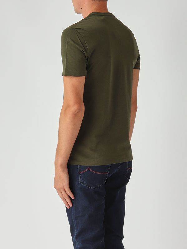 3. Custom slim fit cotton T-shirt for men Dark green Polo Ralph Lauren 710671438