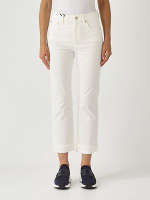 Atalia stretch cotton bull denim jeans for women White S Max Mara