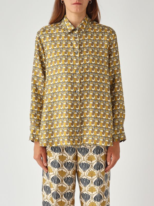 2. Camisa de mujer Times de sarga de seda Fantasía S Max Mara 2529116052600