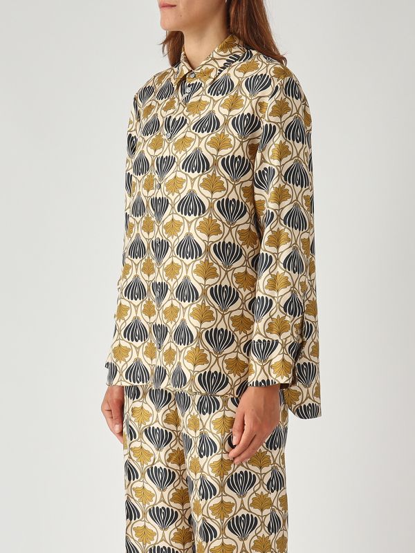 4. Camisa de mujer Times de sarga de seda Fantasía S Max Mara 2529116052600