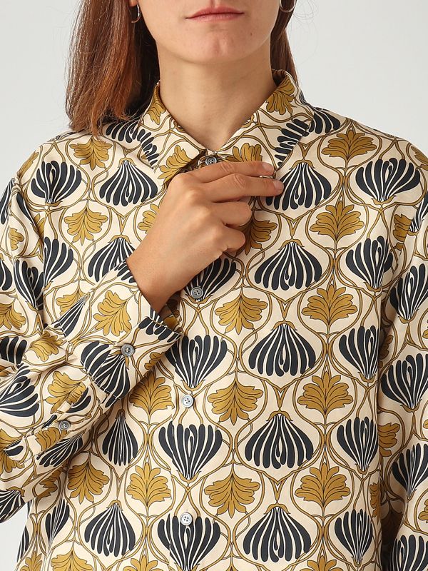 6. Camisa de mujer Times de sarga de seda Fantasía S Max Mara 2529116052600