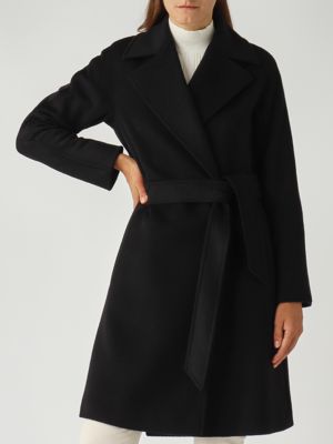 5. Manteau Dravenna en drap de laine vierge pour femme Noir Max Mara Studio 2526016091600