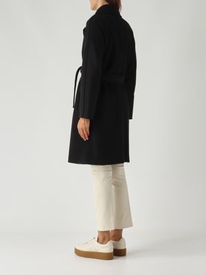 4. Manteau Dravenna en drap de laine vierge pour femme Noir Max Mara Studio 2526016091600