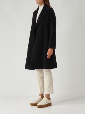 3. Manteau Dravenna en drap de laine vierge pour femme Noir Max Mara Studio 2526016091600