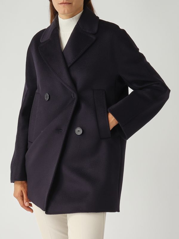 5. Cabán de mujer Sheree en paño de lana virgen Azul Max Mara Studio 2526086051600