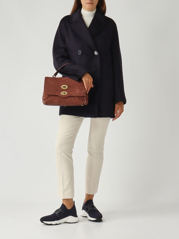 2. Cabán de mujer Sheree en paño de lana virgen Azul Max Mara Studio 2526086051600