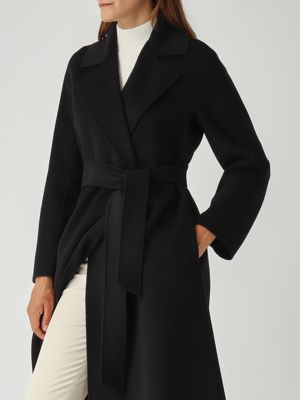 5. Cles Damenmantel aus Schurwolle, Kaschmir und Seide Schwarz Max Mara Studio 2526016111600