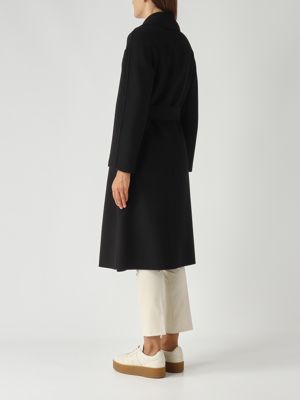 4. Cles Damenmantel aus Schurwolle, Kaschmir und Seide Schwarz Max Mara Studio 2526016111600