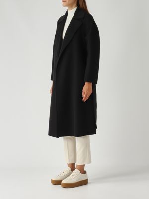 3. Cles Damenmantel aus Schurwolle, Kaschmir und Seide Schwarz Max Mara Studio 2526016111600