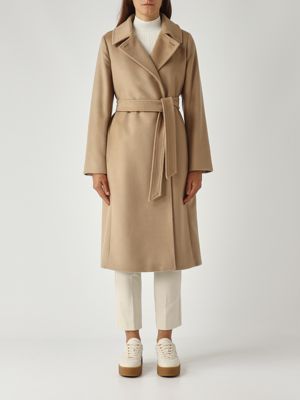 Max Mara Studio Dakar satin overcoat with belt for women