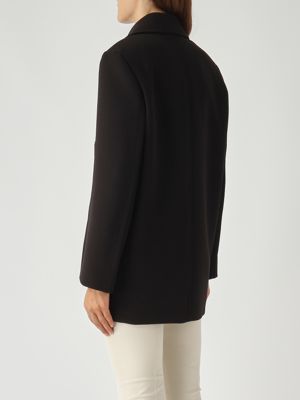 4. Caban Janzir en cady pour femme Noir Max Mara Studio 2526086071600