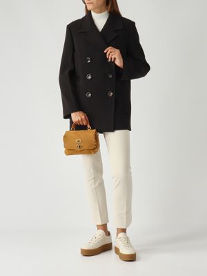 2. Caban Janzir en cady pour femme Noir Max Mara Studio 2526086071600