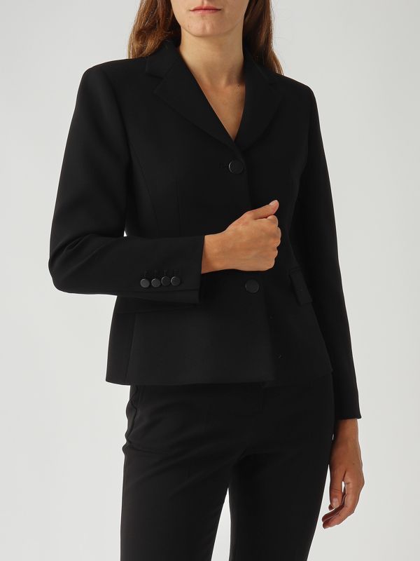5. Blazer de mujer Colibri en tejido cady Negro Max Mara Studio 2526046081600