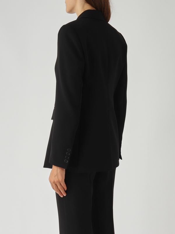 4. Blazer de mujer Linz en tejido cady Negro Max Mara Studio 2526046161600