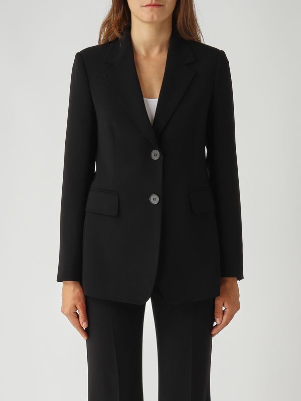 1. Blazer Linz en tissu cady pour femme Noir Max Mara Studio 2526046161600