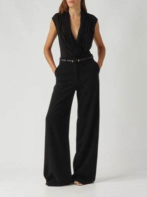 2. Pantalone donna Jez in tessuto cady Nero Max Mara Studio 2526136011600