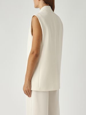 4. Pomez Damenweste aus Cady-Stoff Creme Max Mara Studio 2526286021600