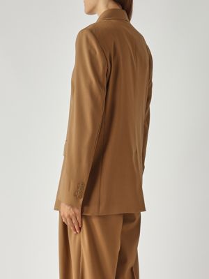 4. Blazer de mujer Nice en tejido de lana virgen Beige Oscuro