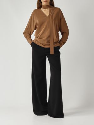 2. Caco crepe de Chine blouse for women Caramel Max Mara Studio 2526116051600