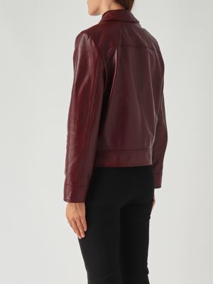 4. Chaqueta de mujer Nepet de piel Burdeos