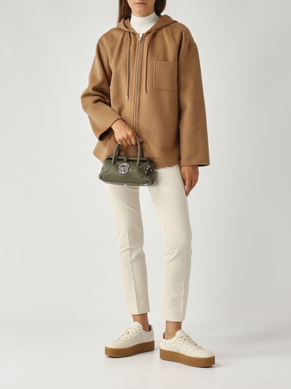 2. Mina Caban aus Schurwolle und Kaschmir für Damen Kamel Max Mara Studio 2526086021600