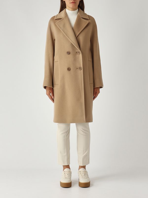 Agenda virgin wool coat for women 2526016081600 Camel | Caposerio.com