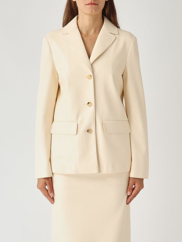 1. Albatro women's jacket in faux leather Cream MM Max Mara 2526916047600