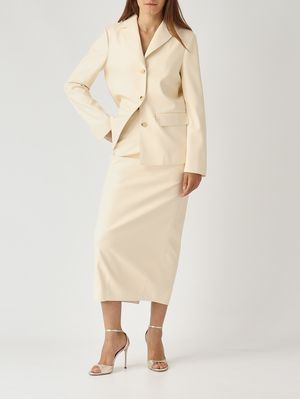 2. Women's skirt Fabiana in faux leather Cream MM Max Mara 2526776037600