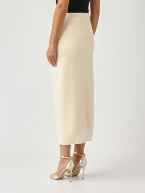 4. Women's skirt Fabiana in faux leather Cream MM Max Mara 2526776037600