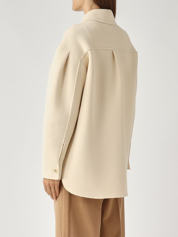 3. Emblem women's jacket in stretch cotton blend Cream MM Max Mara 2526916077600
