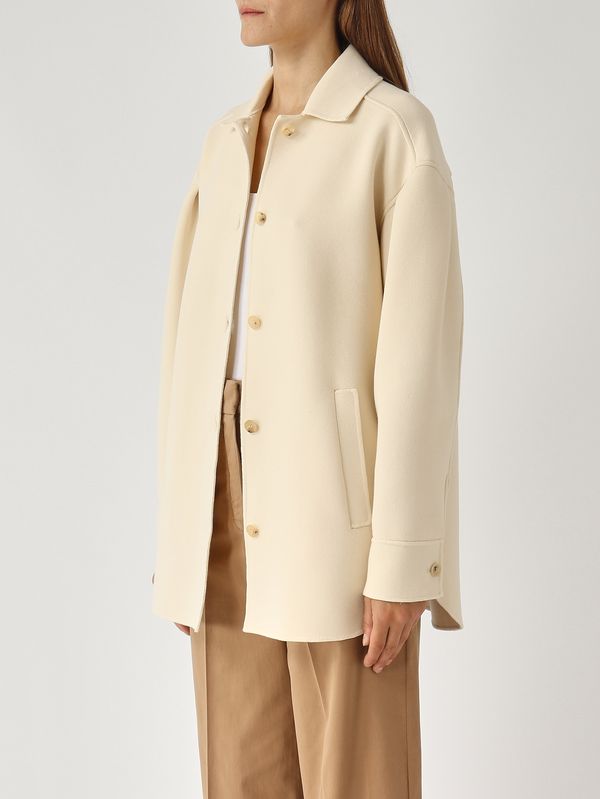 2. Emblem women's jacket in stretch cotton blend Cream MM Max Mara 2526916077600