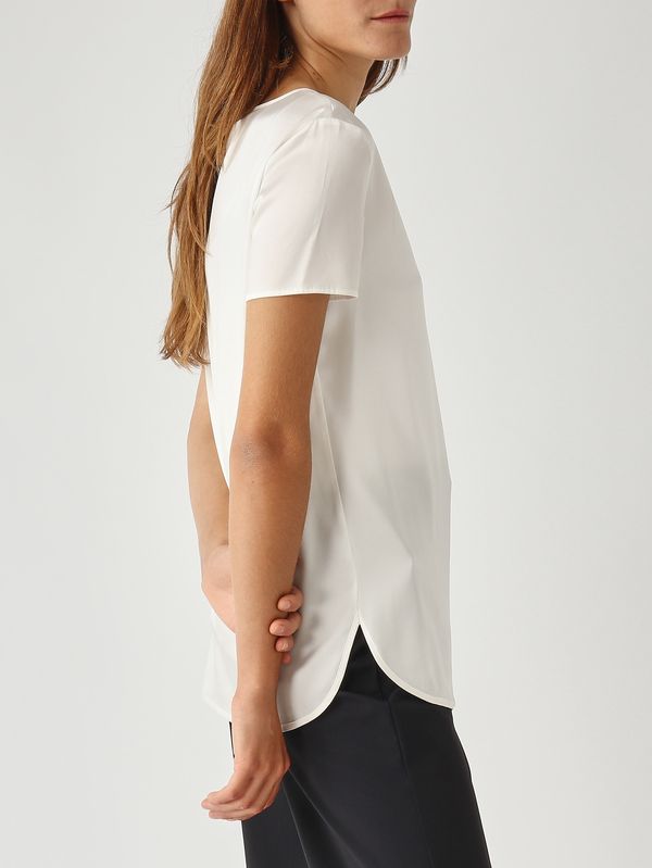 5. Blusa donna Cortona in seta stretch Bianco Ottico MM Max Mara 2526116017600