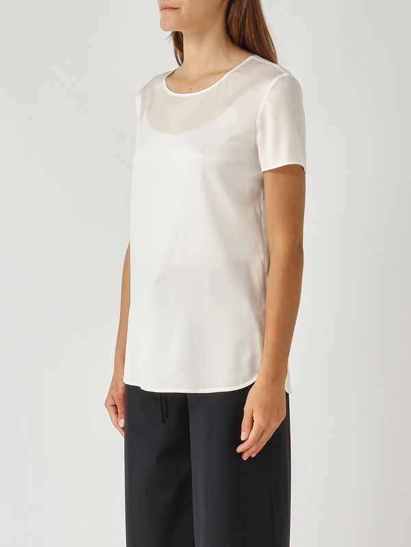 3. Blusa donna Cortona in seta stretch Bianco Ottico MM Max Mara 2526116017600