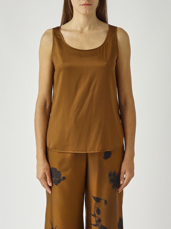 1. Blusa donna Pan in seta stretch Caramello MM Max Mara 2526166017600