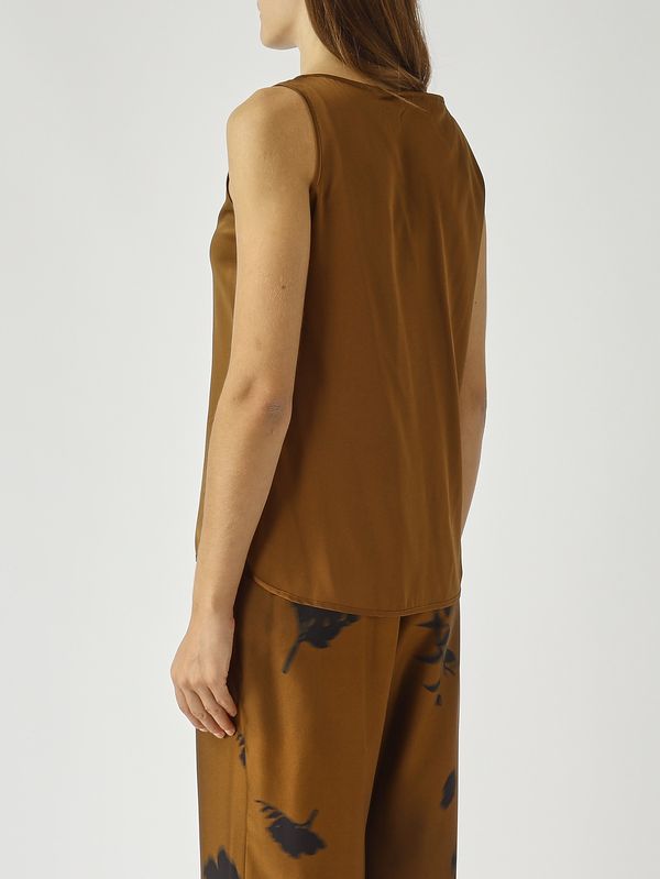 4. Women's Pan blouse in stretch silk Caramel MM Max Mara 2526166017600