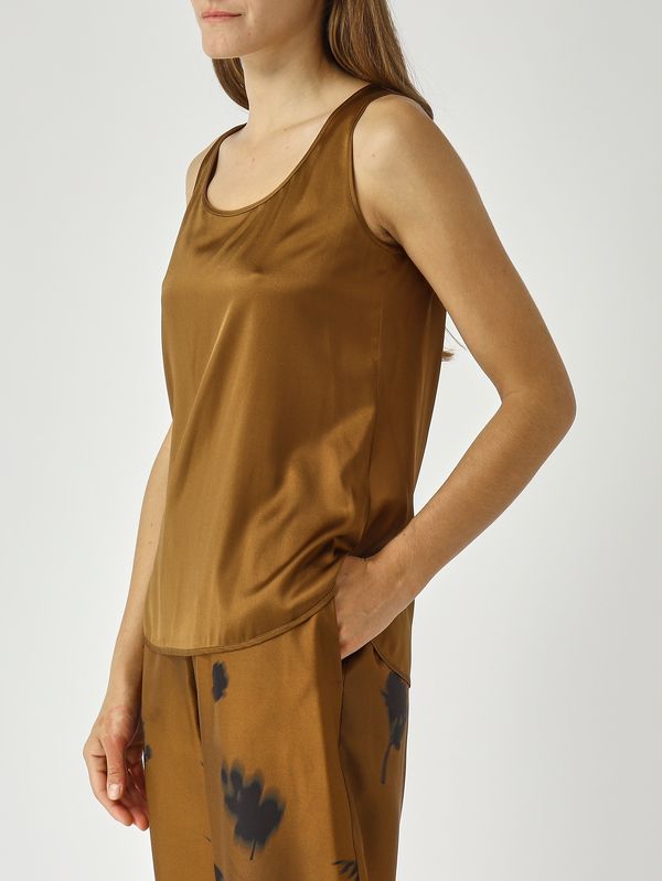 5. Women's Pan blouse in stretch silk Caramel MM Max Mara 2526166017600