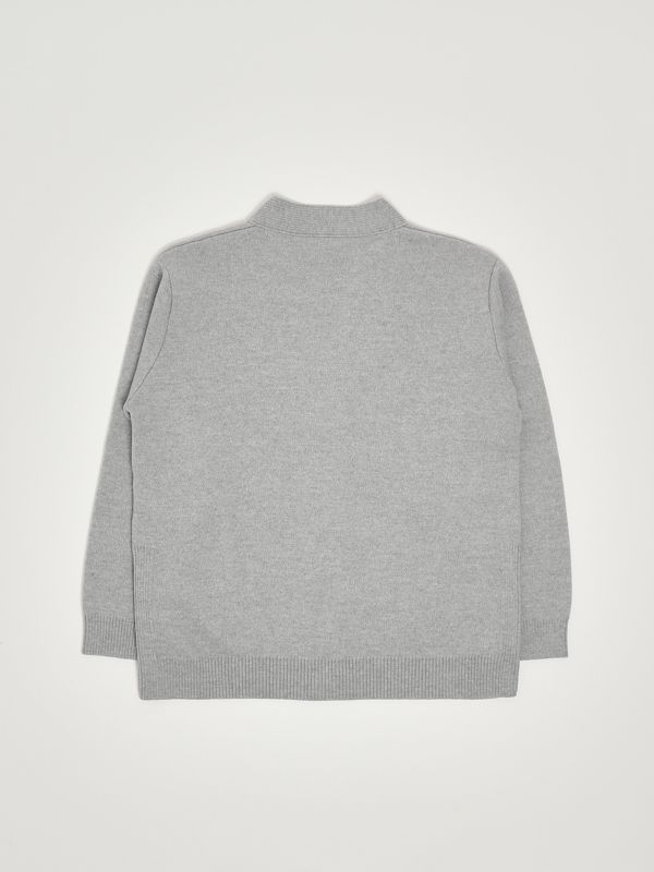 Fendi Boys' virgin wool cardigan - Melange Grey | Caposerio.com